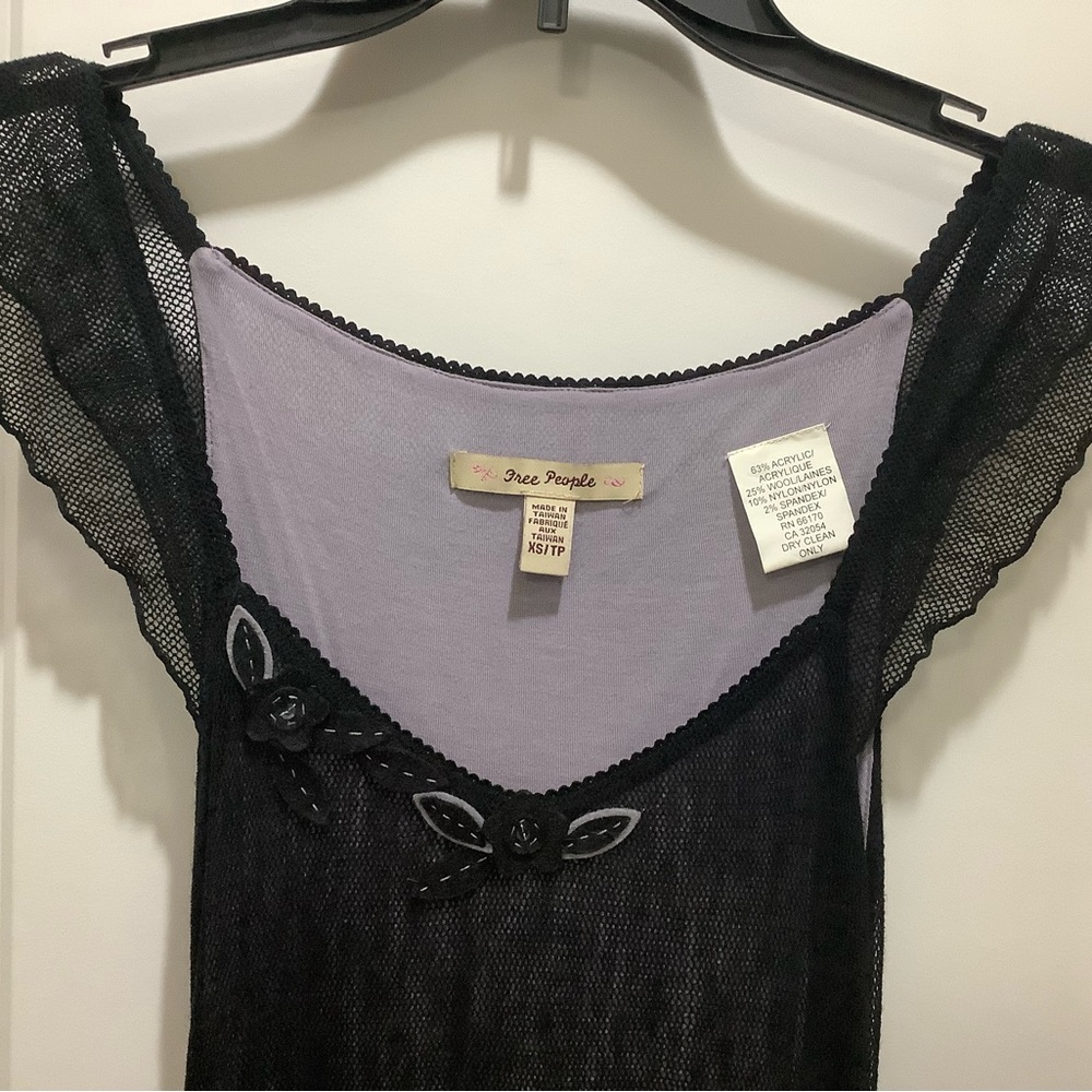 Free People Sheer Fine Knit Midi Dress